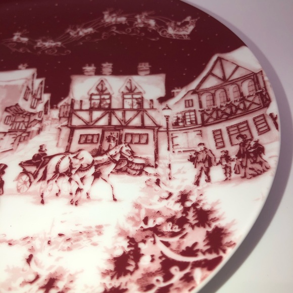 WILLIAMS-SONOMA 2022 France Porcelain 8” Plate Depuis 1818 Christmas Plate - Picture 2 of 5